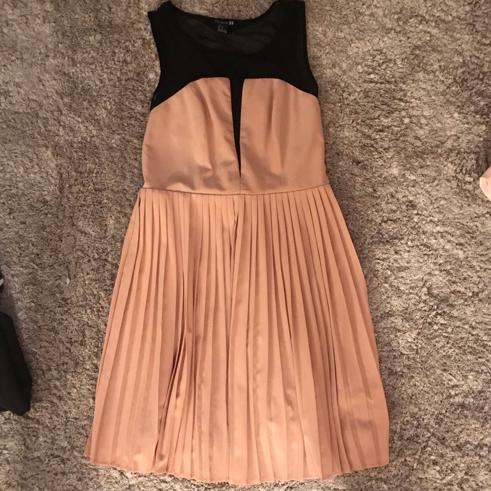 Pink and black dress